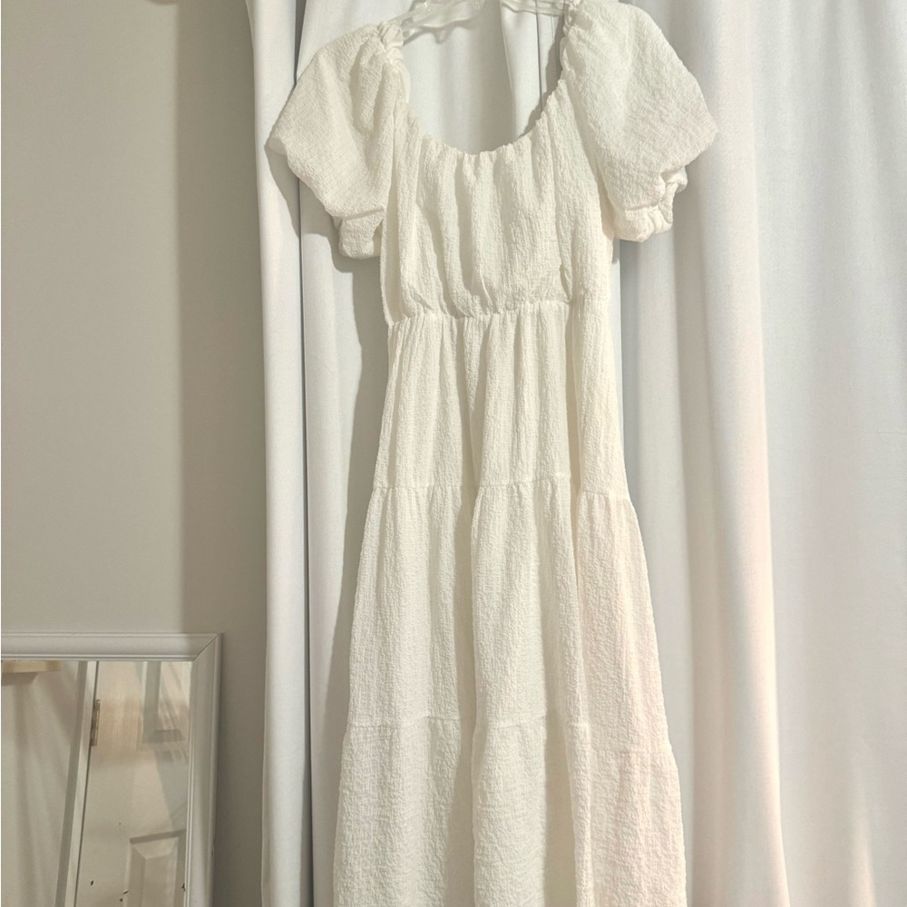 ASTR The Label White Textured Dress